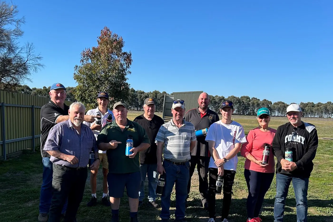 A FINE DAY OUT: A group of 23 shooters turned out to the Wangaratta Clay Target Club on Sunday.