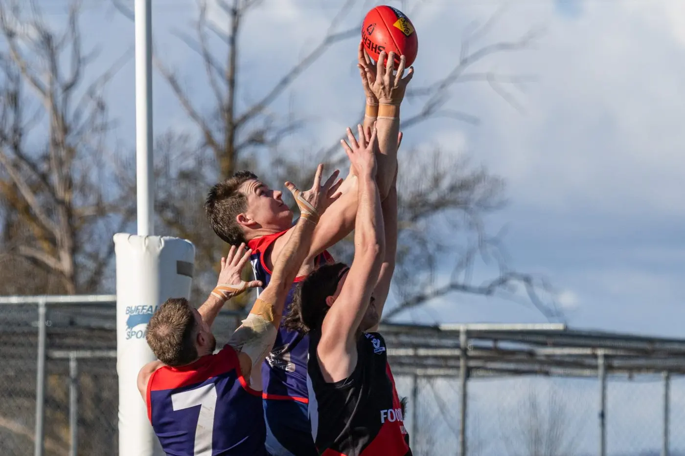 TONNING UP: Milawa\\'s Brady Bartlett kicked his 100th goal of the season during the Demons\\' 93 point hammering of Bonnie Doon. PHOTOS: Marc Bongers
