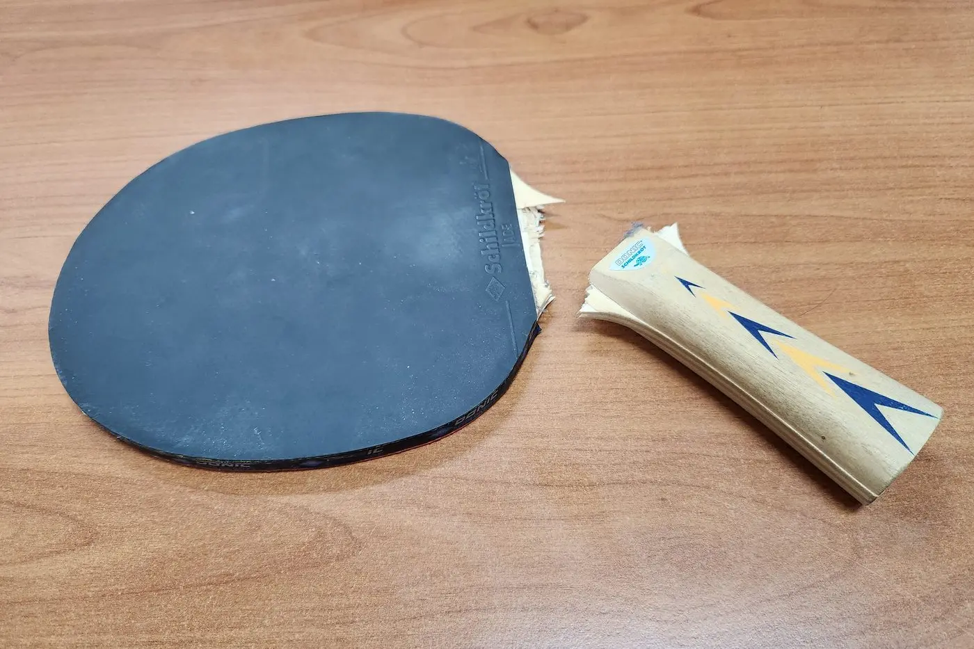 TOOL OF THE TRADE: Table tennis rackets can be made from a range of materials - but they aren\\'t indestructible.