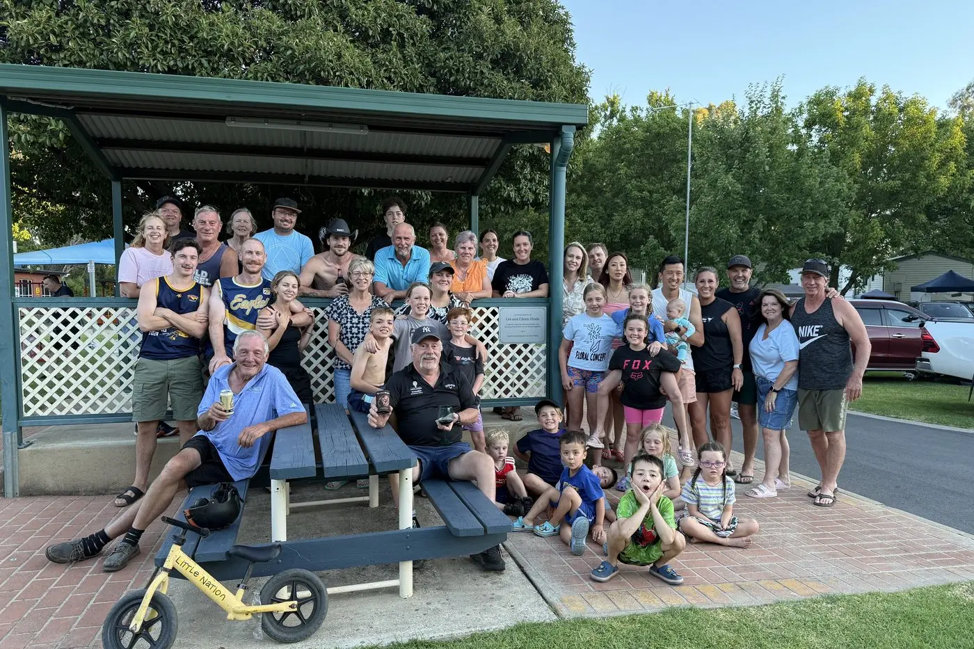 FAMILY TRADITION: Three generations of the Hinds and Meagher family have been staying at Painters Island Holiday Park for Christmas and New Year\\'s for the 45th year running. PHOTO: Samantha Hinds