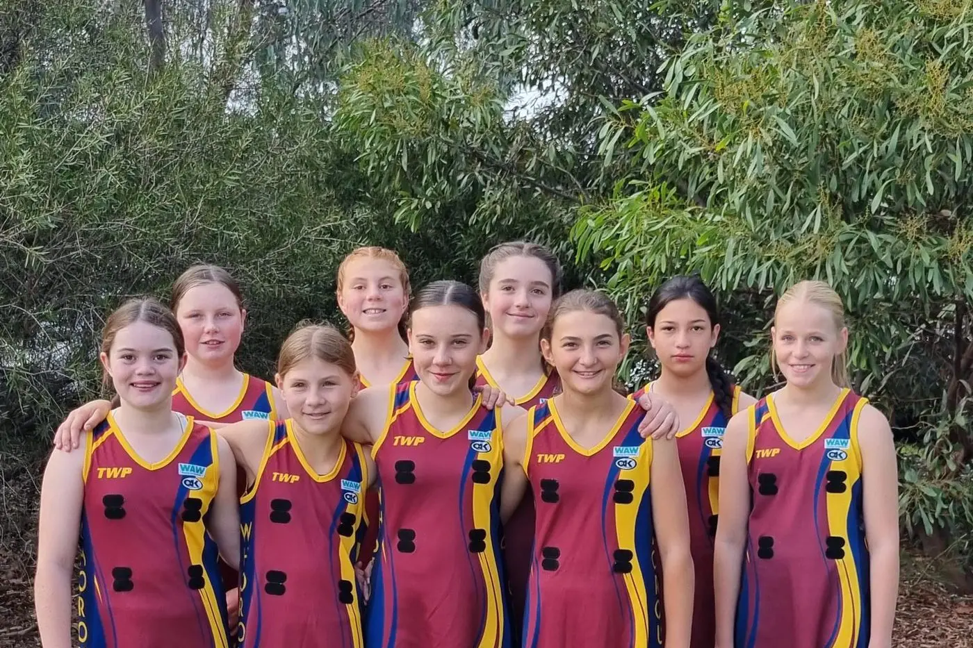 WHOROULY CUBS: (Back L\\u2013R) Shai Podubinski, Lara Marek\\u2013Rhodes, Layla Ibrom, Jasmine Uebergang, (front L\\u2013R) Indiana Fraser, Allie Mckenzie, Holly Podubinski, Olivia Millis, Ebonnie Clifford. Id:40723