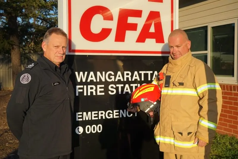 READY FOR CHANGE: Commander Trevor Logan and Captain Jason Allisey said they were well prepared for the FRV changes this week. PHOTO: Nick Sinis 