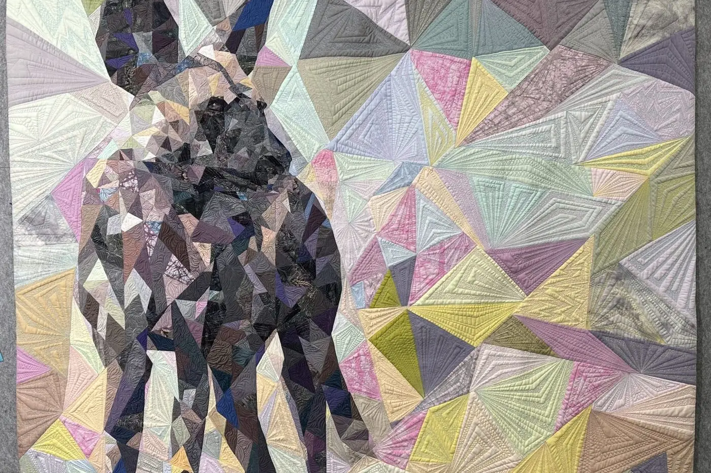 DIAMOND DOG: This quilt made by Victorian resident Sue De Vanny won \\'Best Use of Colour\\' in last year\\'s competition.