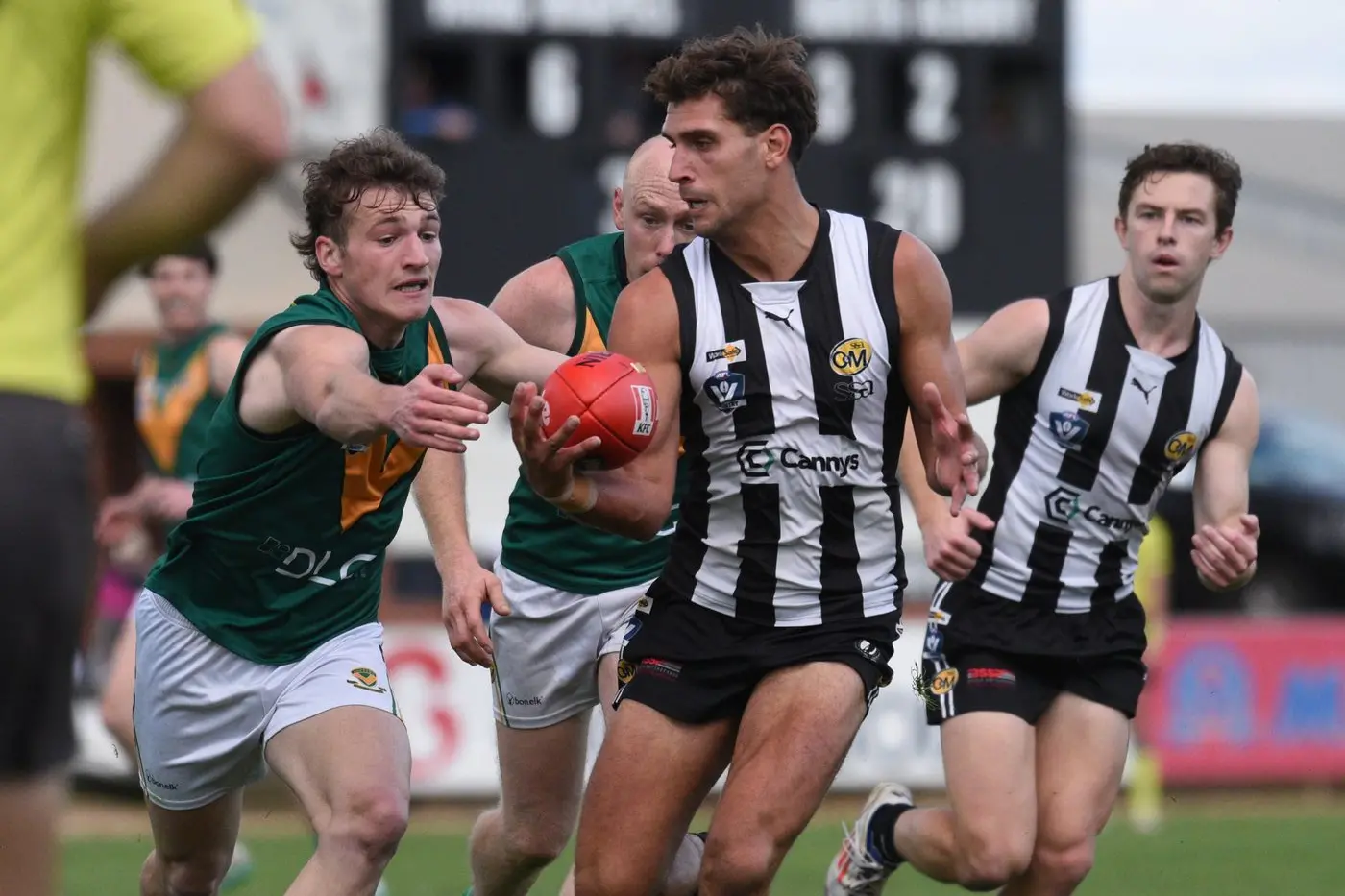 BALL MAGNET: Alex Federico was impressive for the Magpies in their semi-final loss to North Albury. PHOTOS: Melissa Beattie