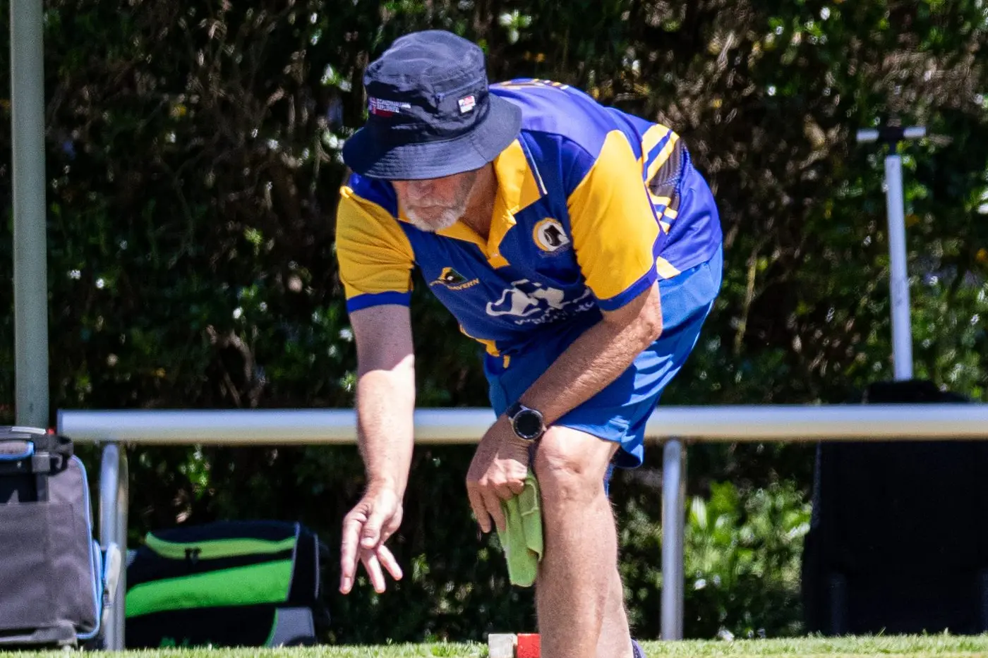 ROUGH WEEKEND: Wangaratta A1 player Phil Davern in action in his side\\'s loss to Corowa RSL. PHOTOS: Marc Bongers