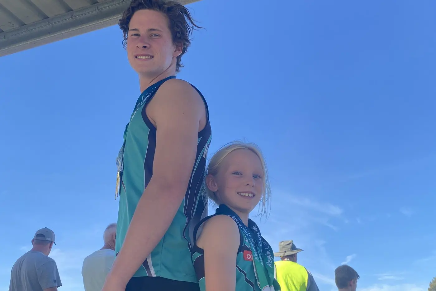 LONG AND THE SHORT OF IT: Declan O\\'Sullivan (left) and Ava Mullane will be part of the strong contingent from Wangaratta Little Athletics Centre competing at State Championships in Melbourne next weekend. PHOTO: Belinda Harrison Id:38090