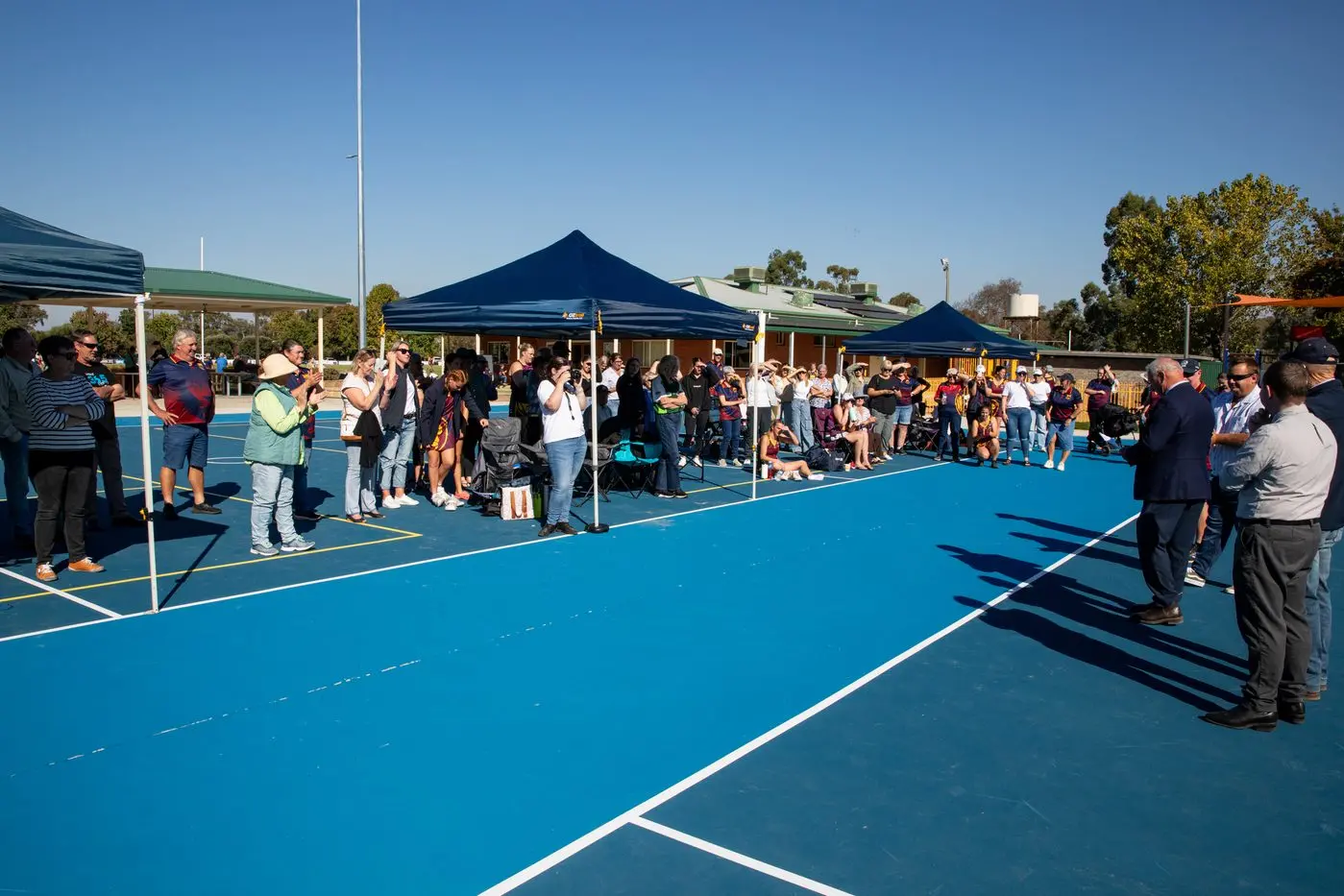 FINALS VENUE: Whorouly\\'s new netball courts, opened in April 2024, will host O&K finals netball for the first time in August. PHOTO: Marc Bongers
