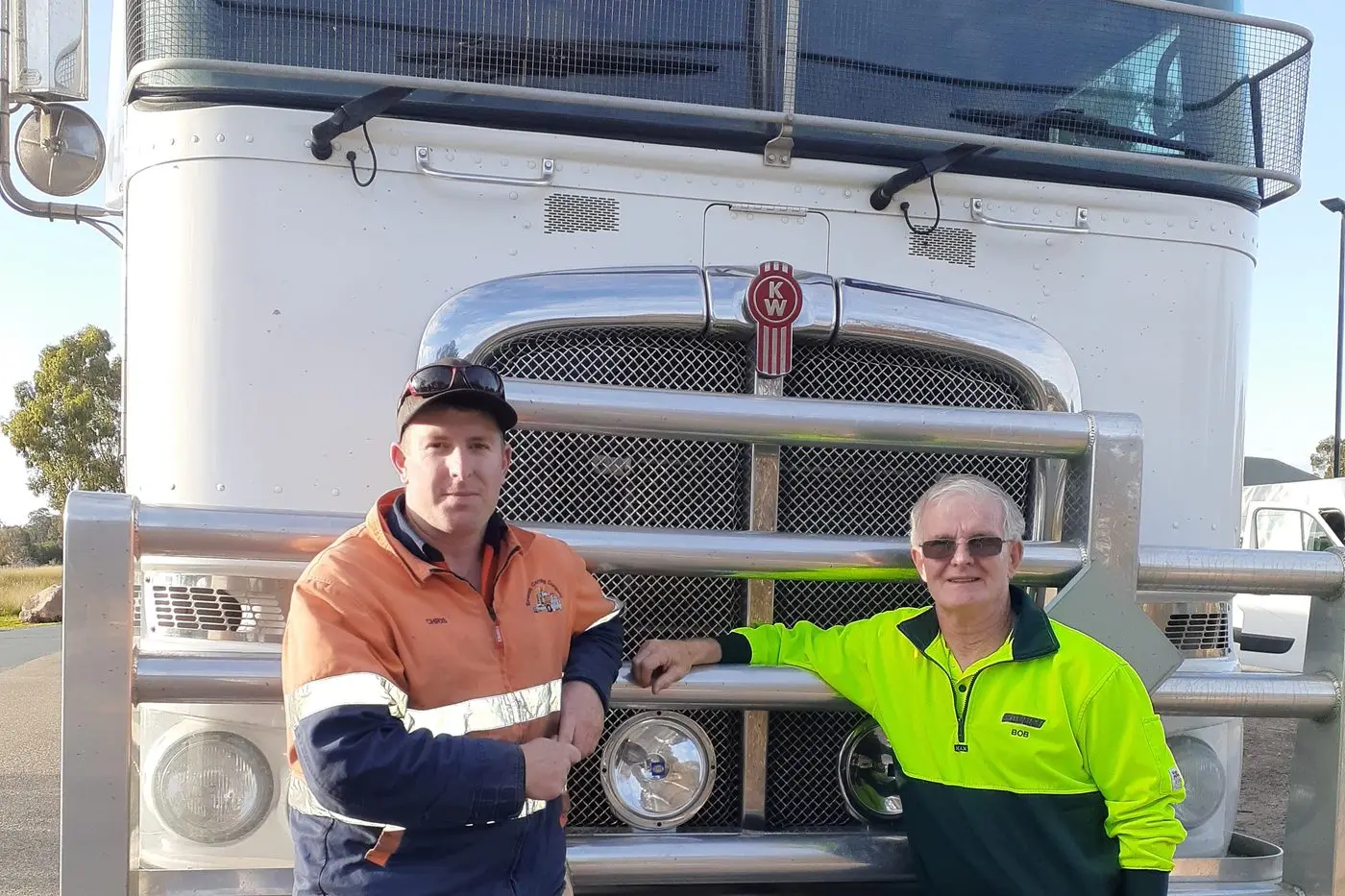 GIVING WAY: Chris and father Bob Hayward have continued a legacy of four generations of the family in the local transport industry.