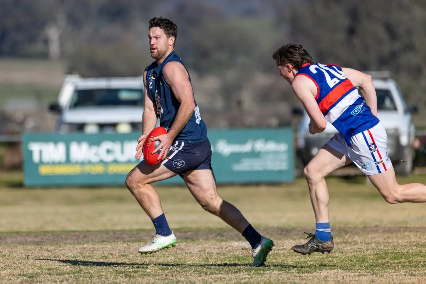 KEY PLAYER: James McClounan will be vital to putting Greta through to a second consecutive senior grand final. PHOTOS: Marc Bongers
