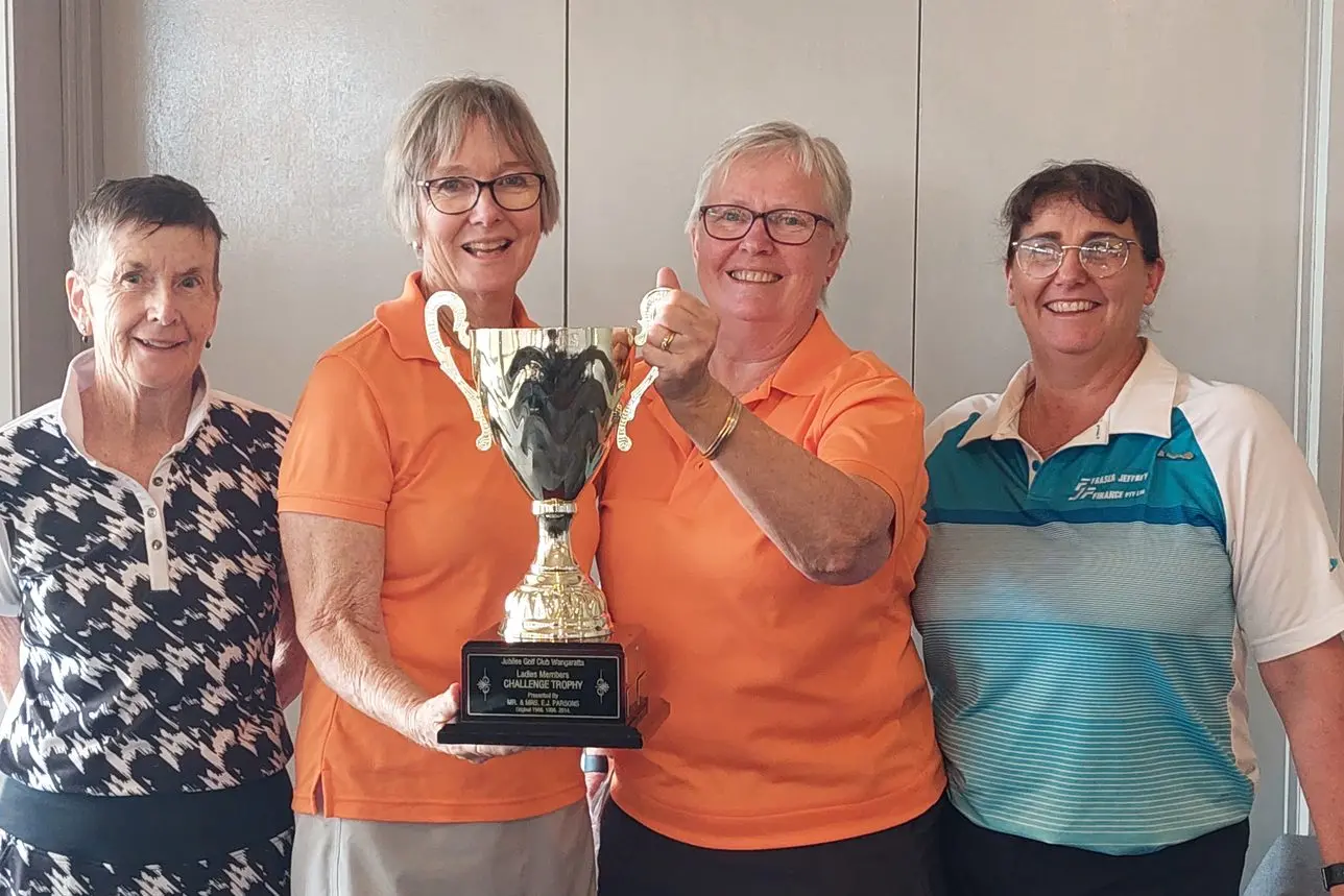 CHAMPIONS: The winning team from Jubilee Golf Club (from left) Marilyn Payne, Ros White, Lee Freedman, and Val Ellis.