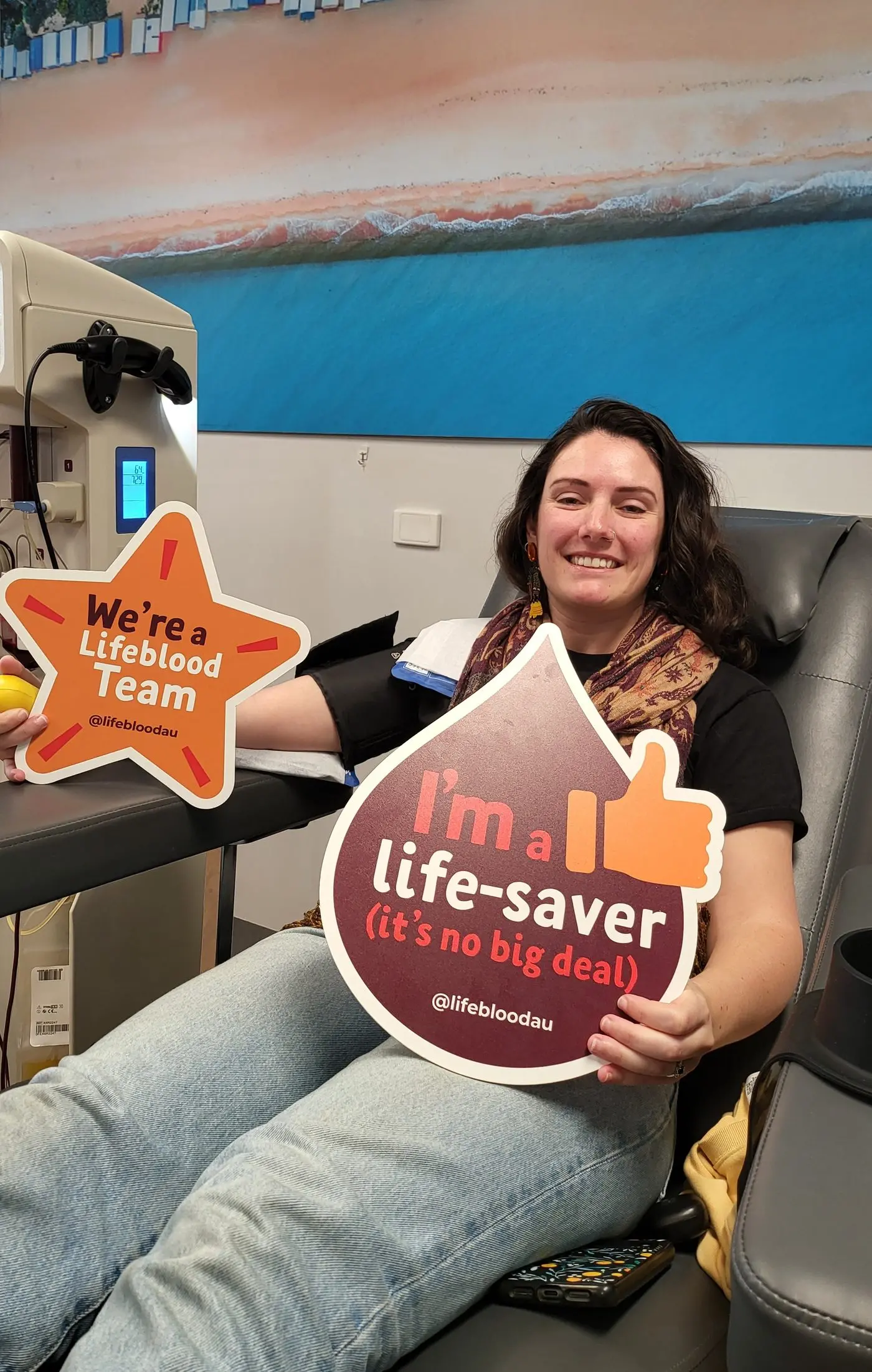 SEASONED CAMPAIGNER: Wangaratta local Kat Megens was donating for her 45th time at Lifeblood Wangaratta Donor Centre on Thursday. As a midwife she sees firsthand the need for blood donations. Kat has been donating since she was 18 years old and her whole family takes part in the life saving tradition. PHOTO: Steve Kelly