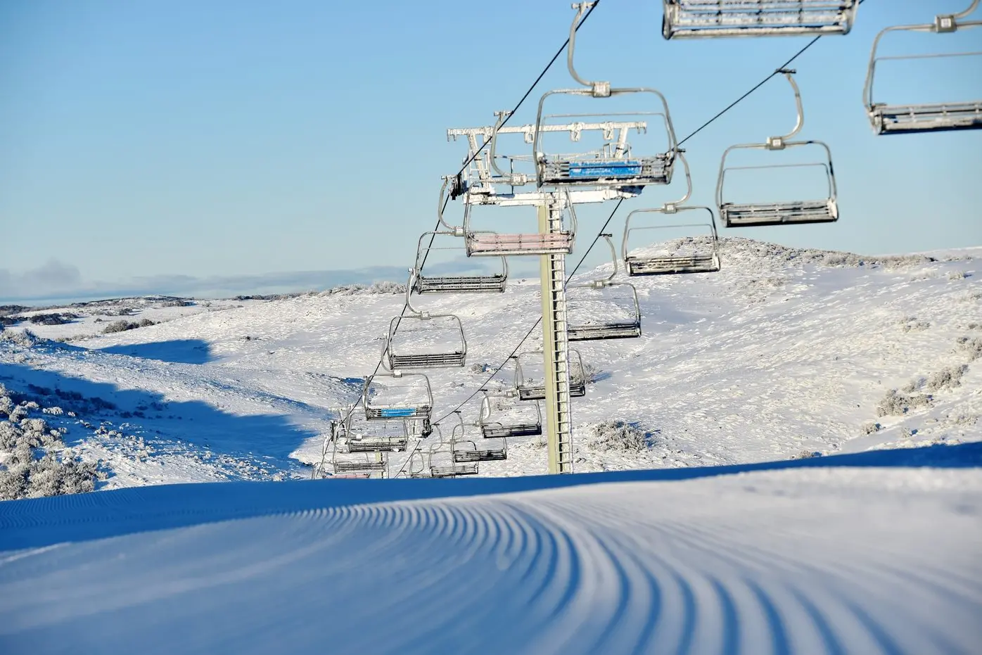 BACK IN BUSINESS: Ski lifts have stood idle at Victorian resorts since lockdown on August 21, but are set to re\\u2013open with the resorts from this Friday.