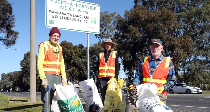 Locals keeping it clean at adopted roadside