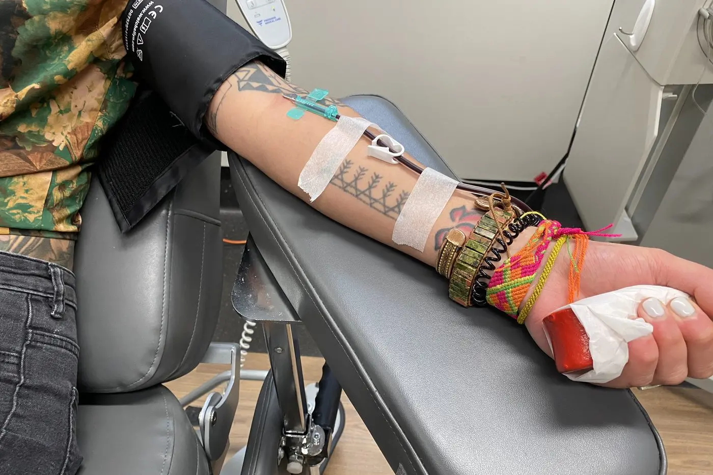 DONOR BOOST: Blood donors can now donate blood just seven days after receiving a new tattoo. 