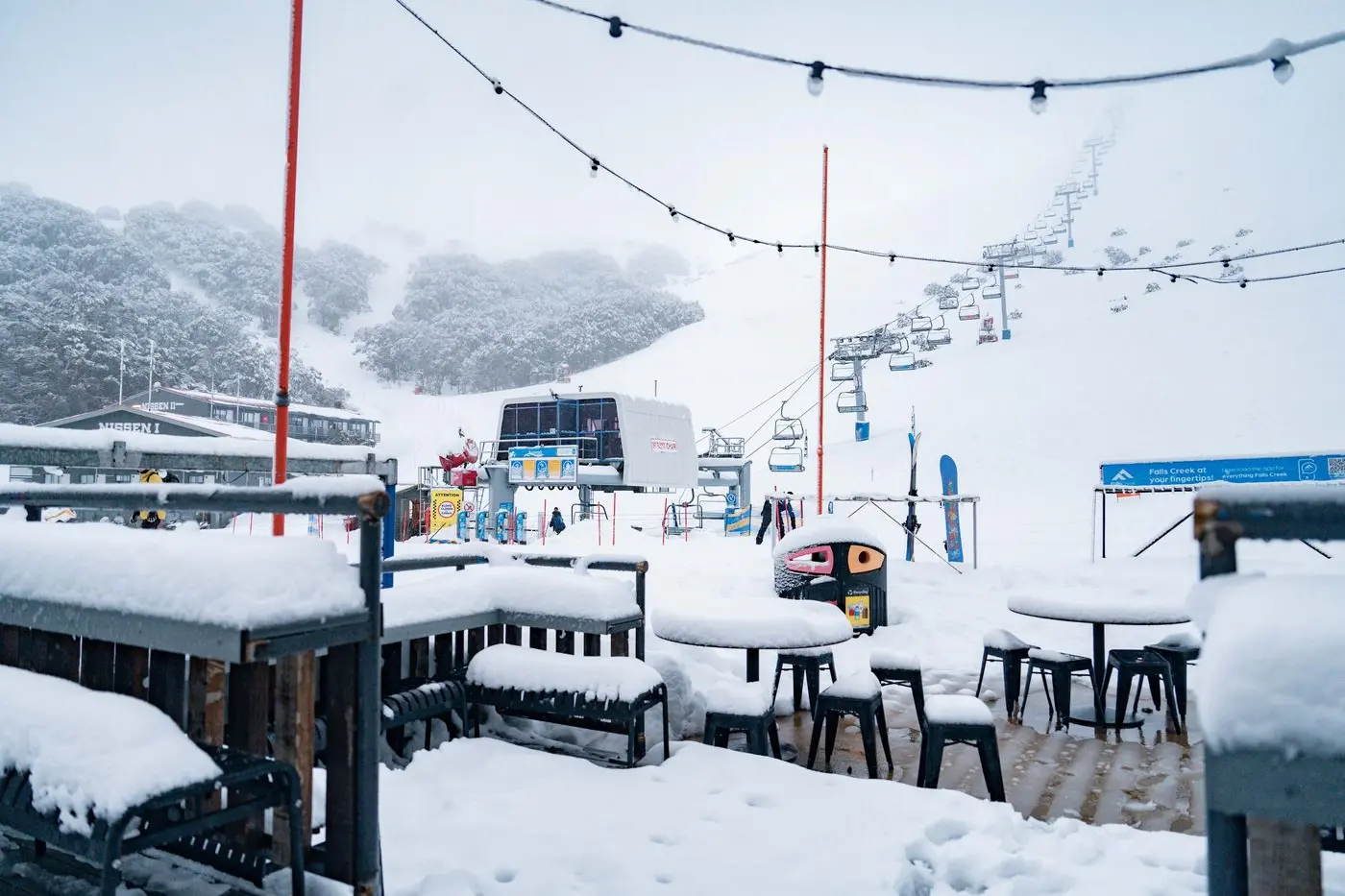 AUGUST SNOWFALL: Alpine resorts such as Falls Creek still have more than a metre of snow depth.