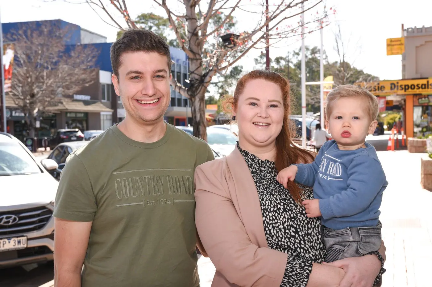 FOCUS ON COMMUNITY: Wareena Ward candidate Ashlee Fitzpatrick with partner Michael Groves and son Parker. PHOTO: Kurt Hickling