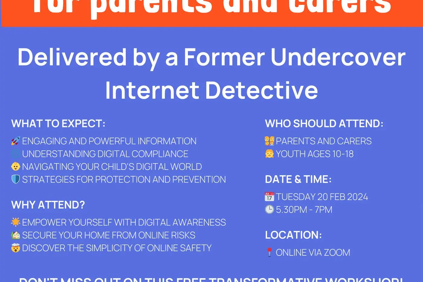 DIGITAL WELLNESS: A free online workshop run by Centre Aginst Violence will be open to parents and families on Tuesday, February 20 from 5:30pm to gain essential skills in online safety.