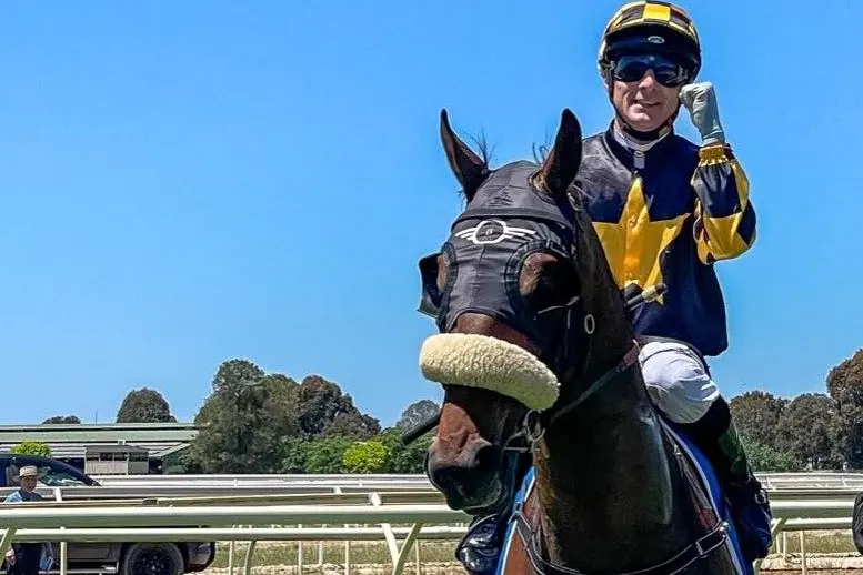 FIRST OF THE DAY: Ben Brisbourne\\'s Son Of A BOOM, ridden by jockey Milos Bunjevac, took out the first race of the day on Tuesday. PHOTO: Wangaratta Turf Club