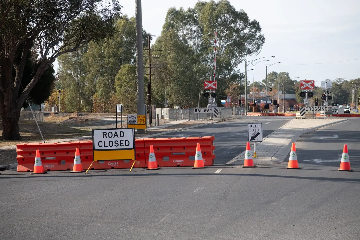 NO ACCESS: The Tone Road intersection on Sisely Avenue will be closed from now until September as North East Water begin major watermain works beneath the railway line. PHOTO: Kurt Hickling