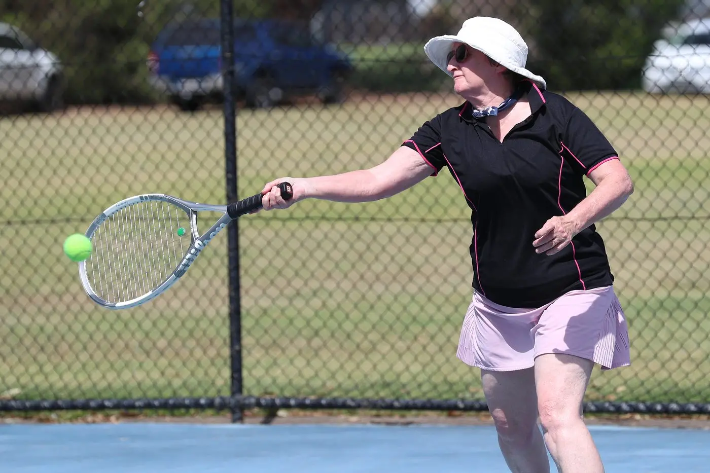 IN FORM: Helen Fuge helped Corowa Blue to a win over Corowa Red.