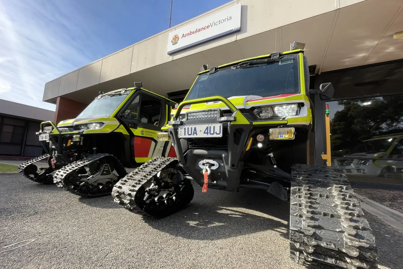 COMMENDED INITIATIVE: Wangaratta and Hume region\\'s Ambulance Victoria\\'s Can-Am Defender snow vehicles were recognised as one of 21 finalists at WorkSafe awards last week. PHOTO: Ambulance Victoria