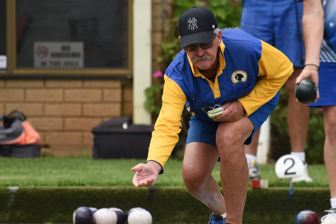 TEXTBOOK: Michael Mackow lets one go in A4\\'s upset win over Club Mulwala. PHOTOS: Melissa Beattie