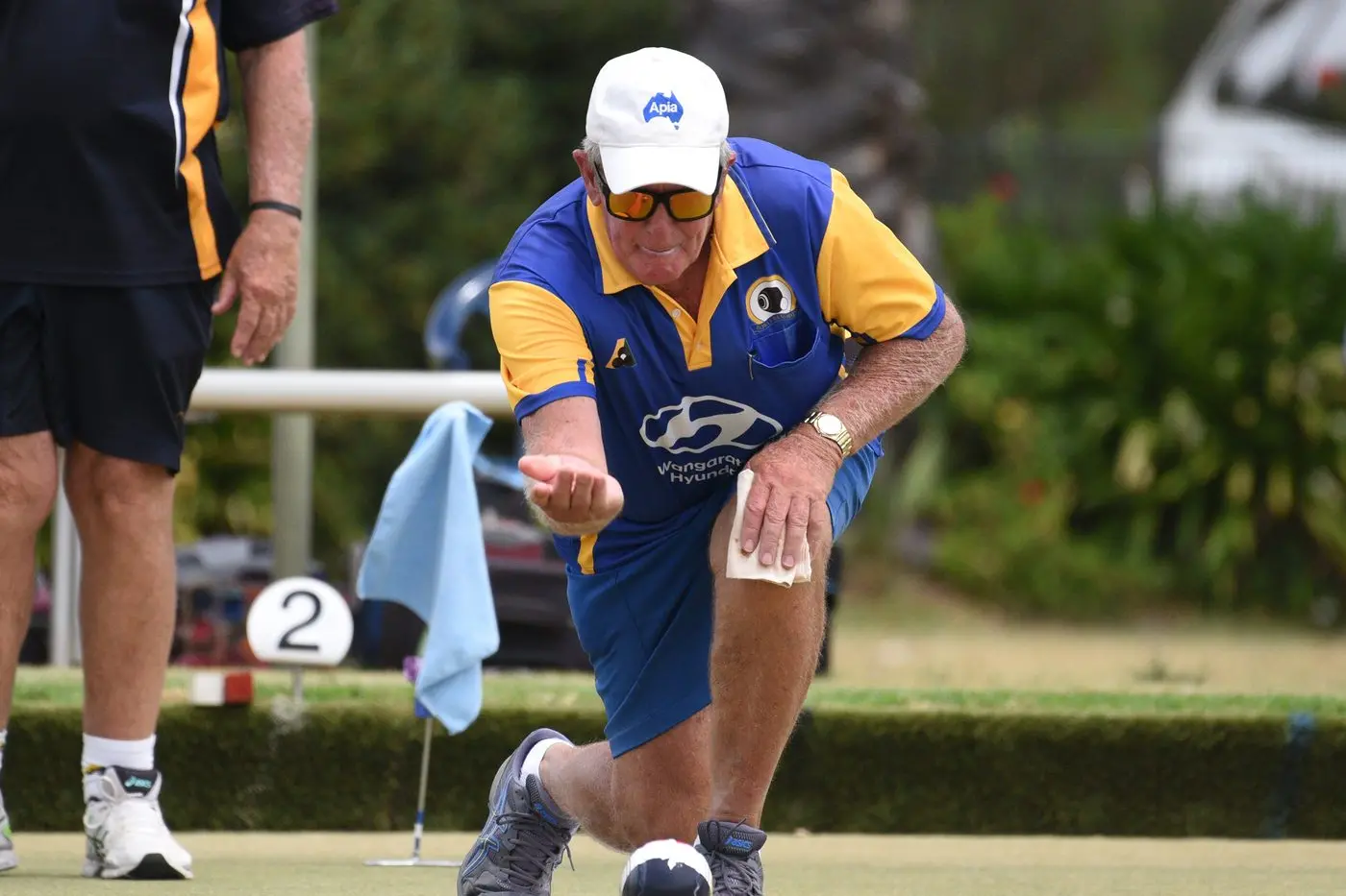 BOWLING AWAY: Lawrence McDonald sends down a shot on the weekend. PHOTOS: Melissa Beattie