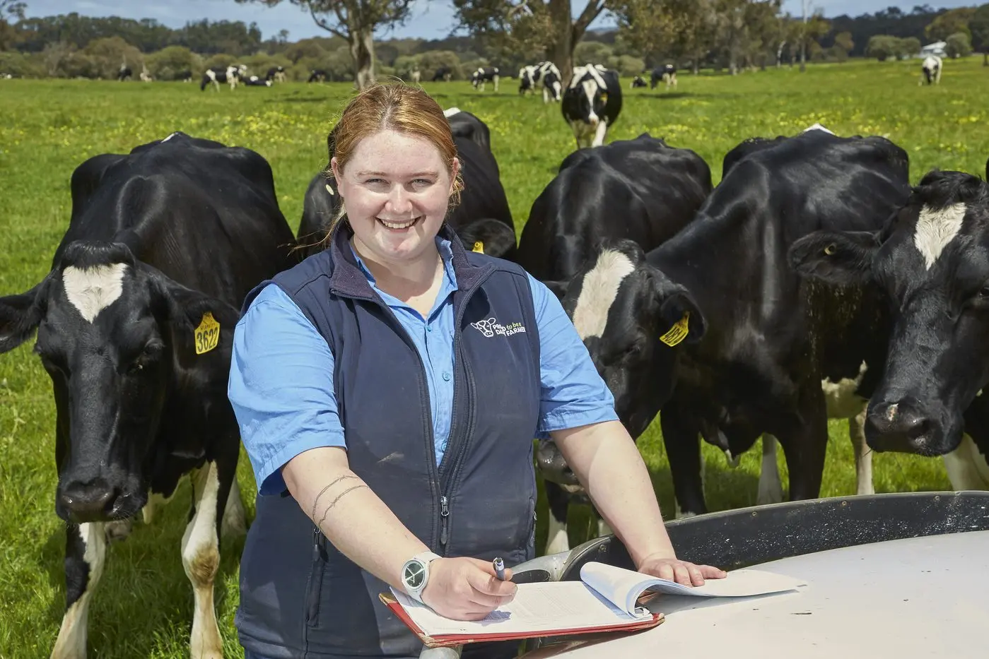 THE VET PATHWAY: Pictured is dairy worker Almira Dall, who received the Trainee of the Year Award 2024 before completing a Certificate IV in Agriculture.