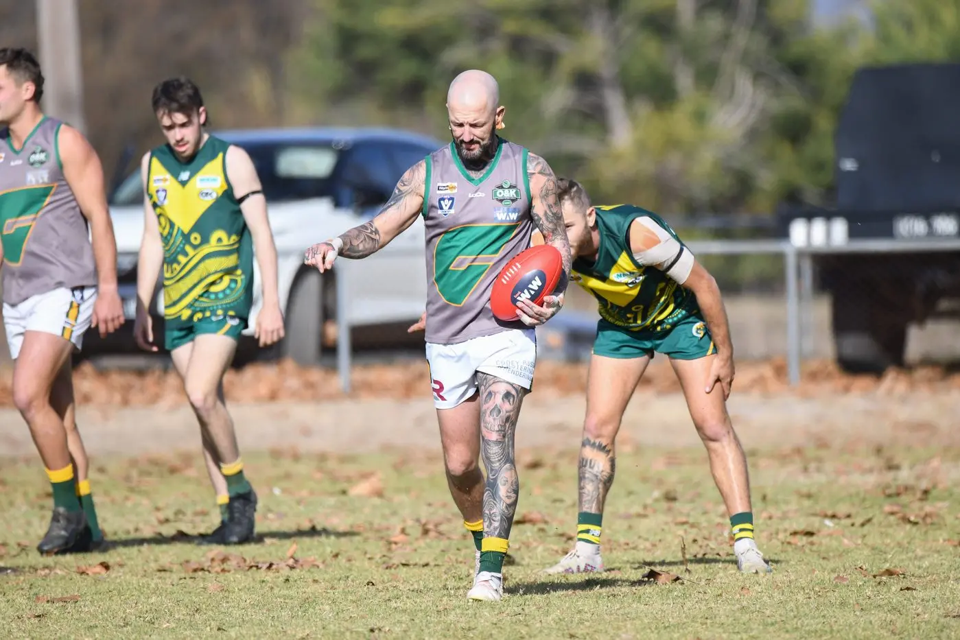 GOLDEN BOOT: Duane \\'Brush\\' Haebich has been in stellar form up forward for the Bats, booting 53 goals in nine games. PHOTO: Kurt Hickling