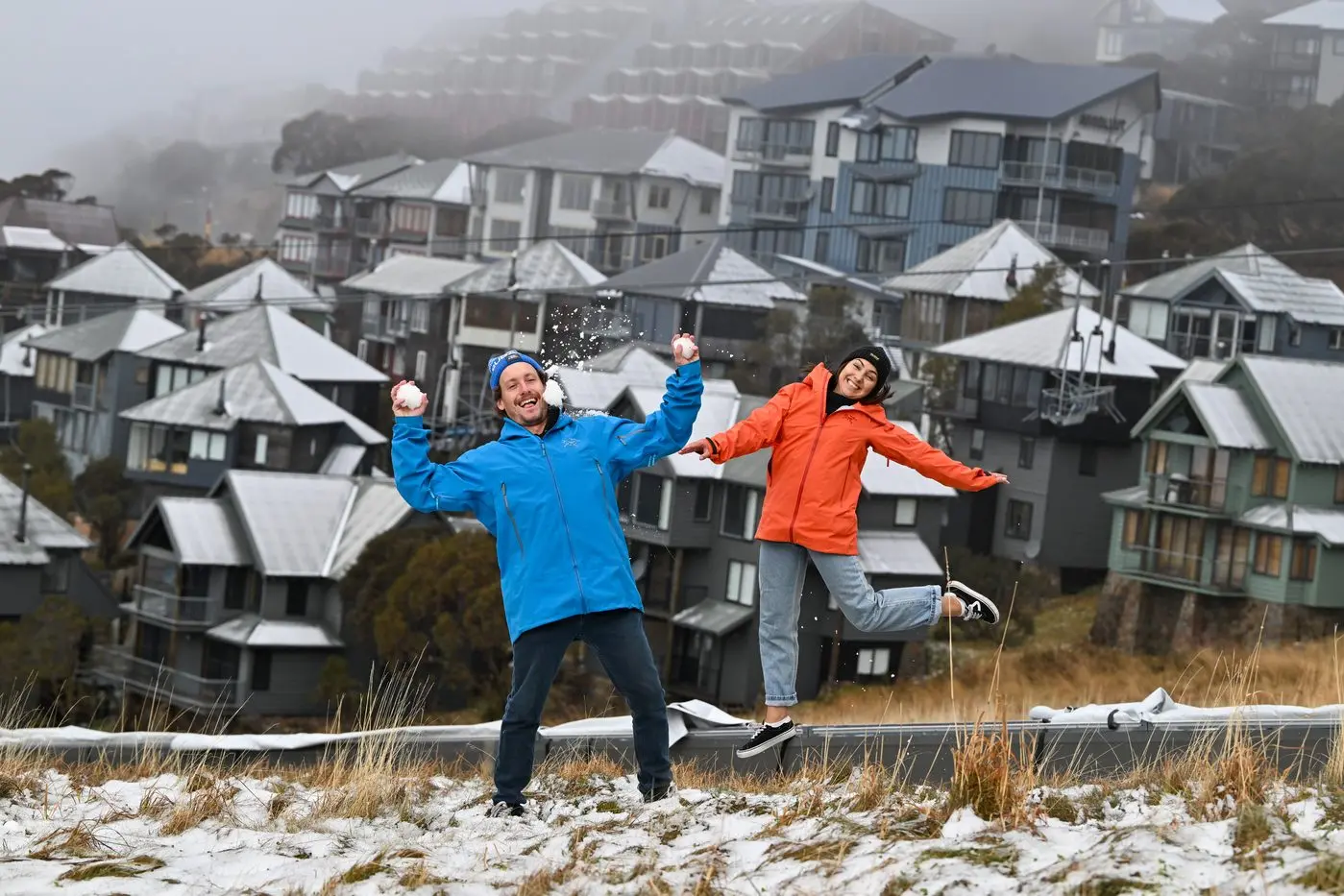 SNOW FUN: Nick Kemp and Christie Taylor were enjoying some fresh falls of snow at Mt Hotham earlier this week, ahead of the season opening this weekend. PHOTO: Chris Hocking, Vail Resorts