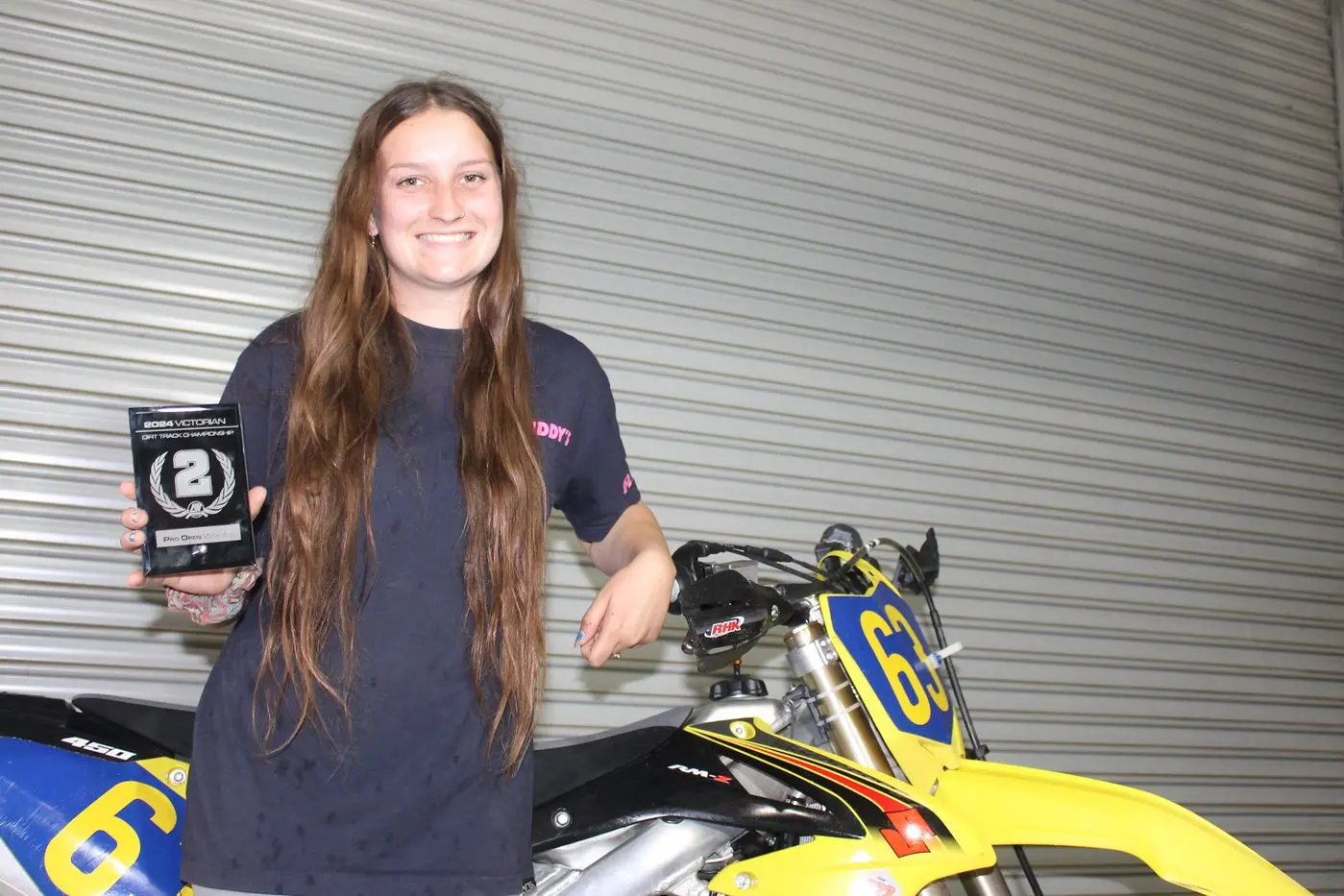 RACING AHEAD: Abbey Wason claimed her first state title podium finish at the 2024 Victorian Dirt Track Titles. PHOTO: Bailey Zimmermann