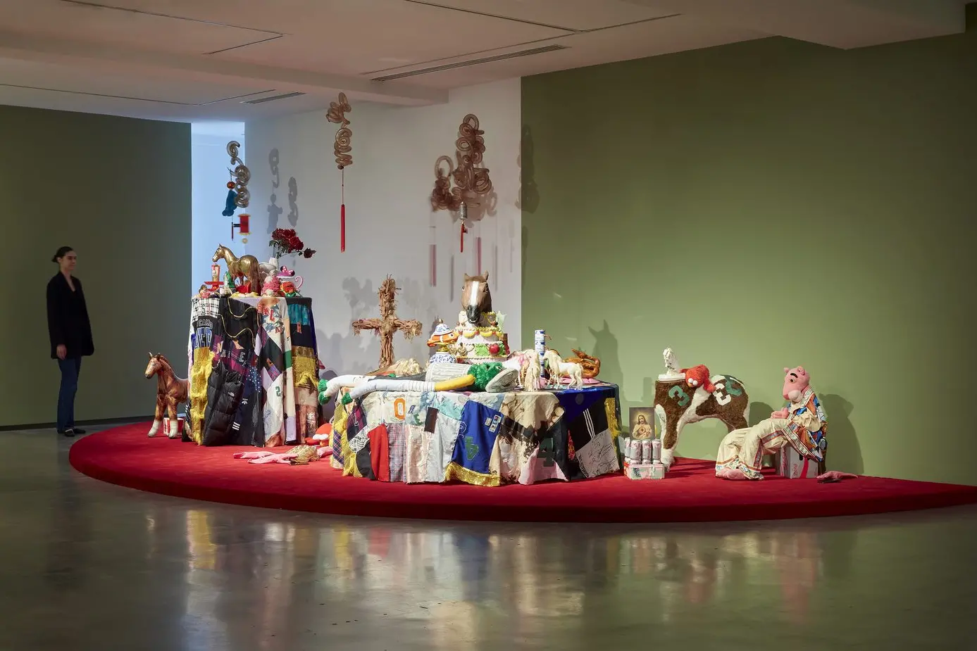 EXPLORING IDENTITY: The exhibition includes Truc Truong, I Pray You Eat Cake, 2023, installation view, Primavera: Young Australian Artists, Museum of Contemporary Art Australia, Sydney, 2023, toys, found objects, image courtesy and copyright of the artist. PHOTO: Zan Wimberley