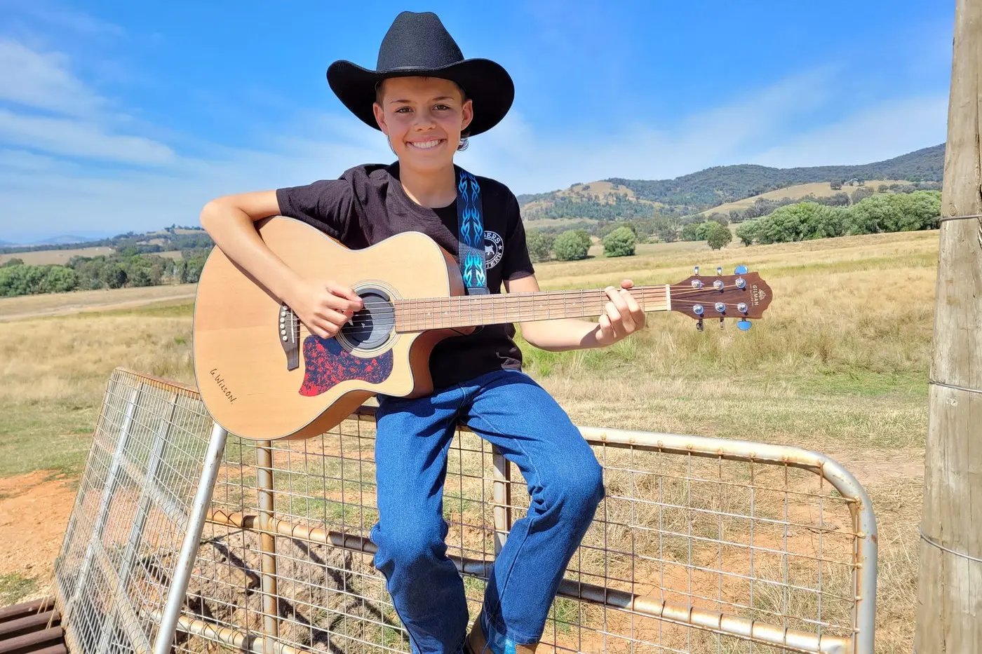 EMERGING ARTIST: Young country singer, songwriter and guitarist Jack Gregory at his home in Staghorn Flat. PHOTO: Coral Cooksley