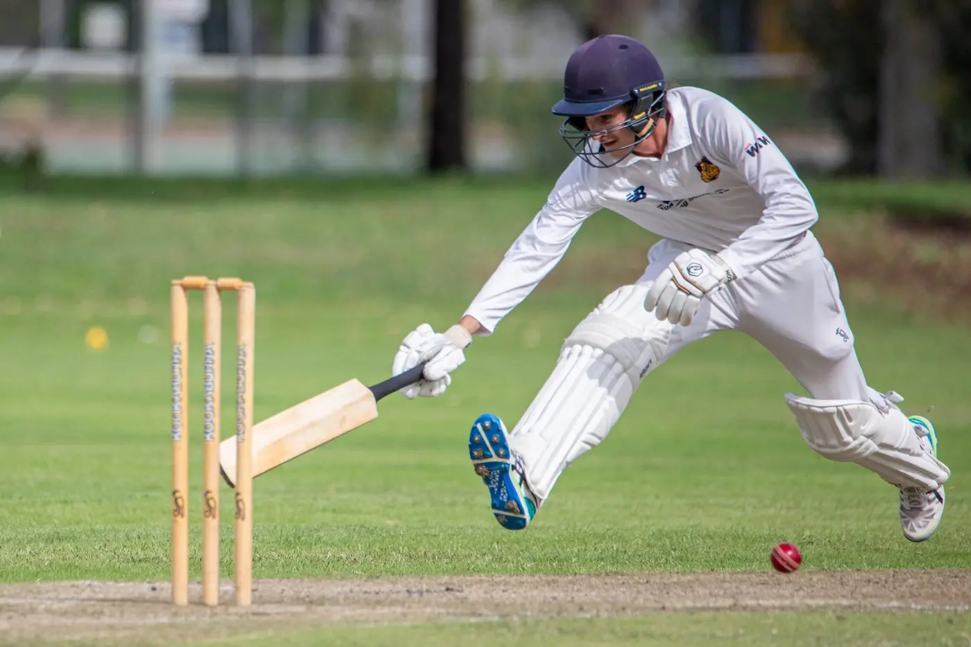 CLOSE CALL: Cormac McNamara just makes his ground as the throw goes wide. PHOTOS: Marc Bongers