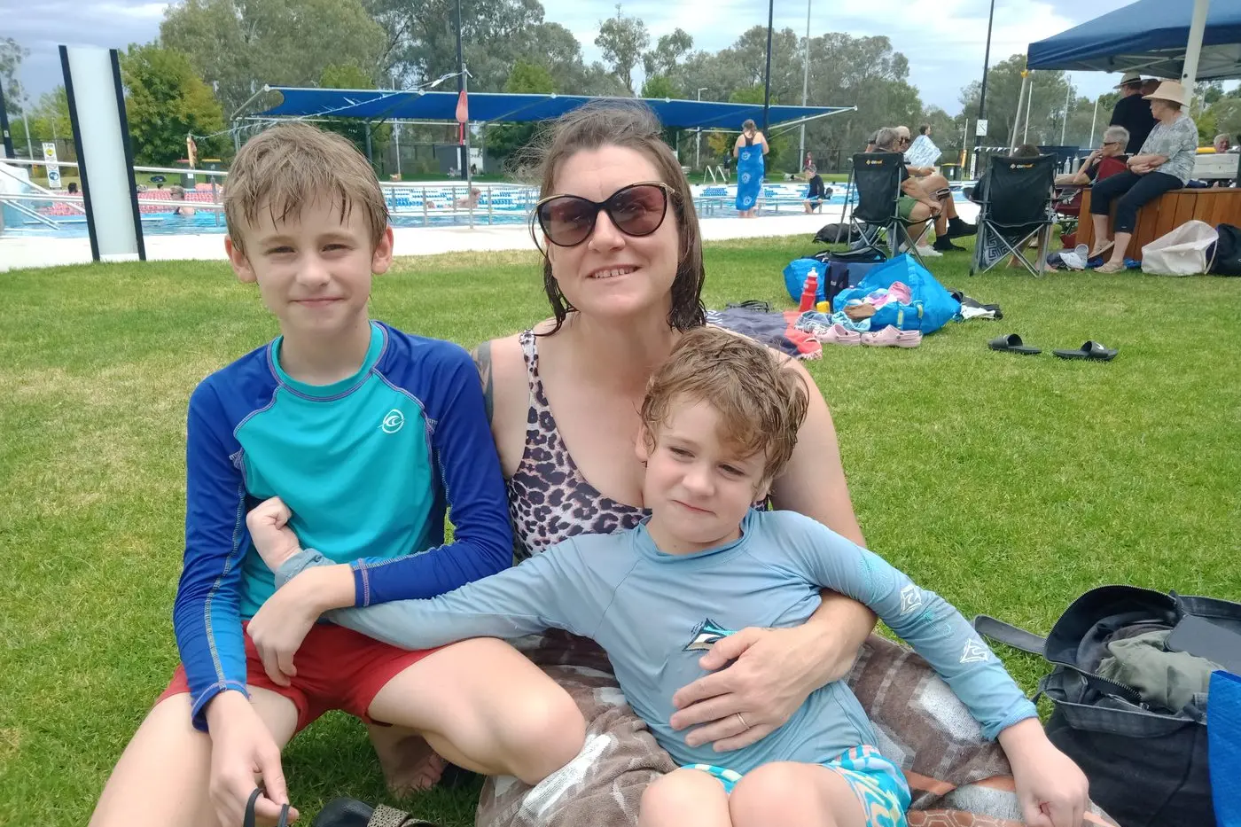 ROAD TRIP: Susan, Remy and Jasper Foy stopped by for a break on their trip from Canberra to Bendigo.