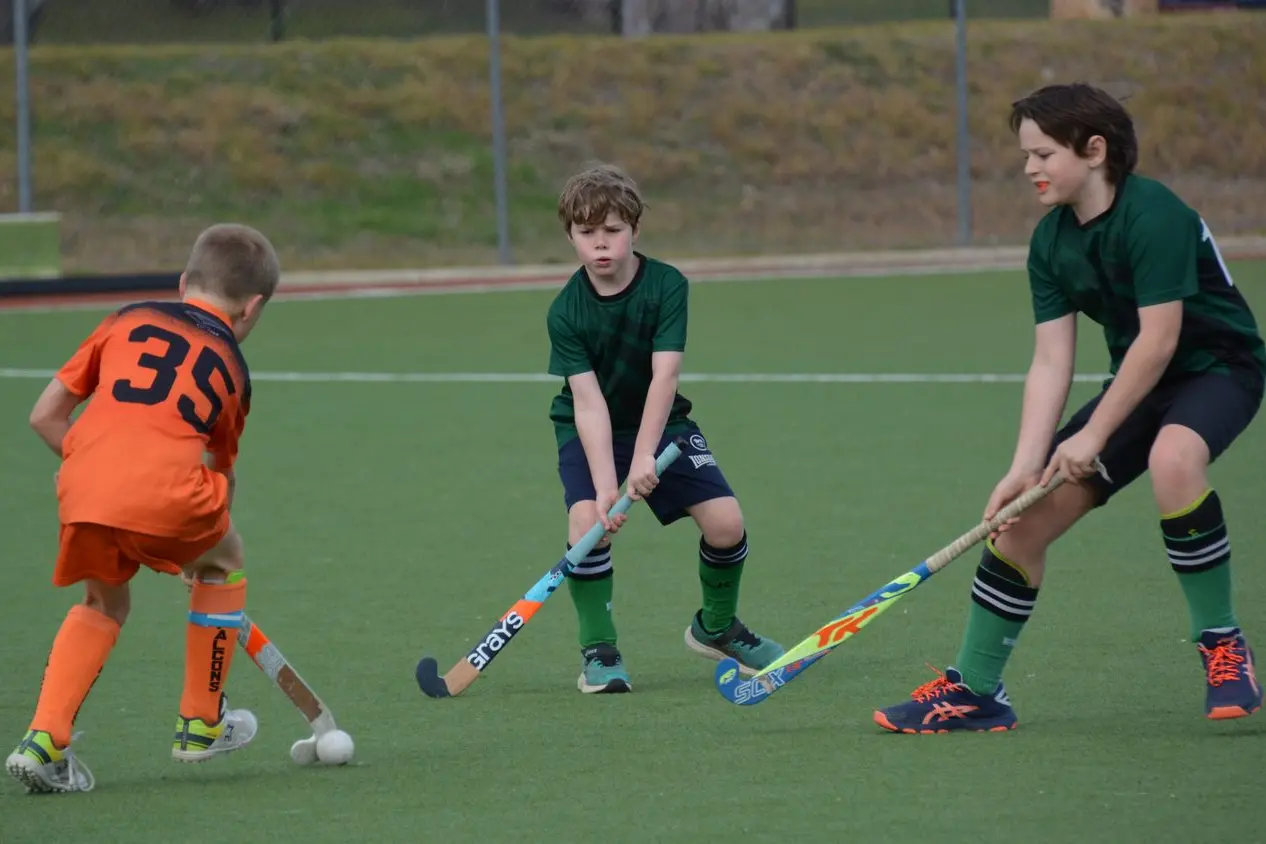 TEAMWORK: Arthur Howe and Arlo Rivett defend together in their under 12s match on the weekend. PHOTOS: Kylie Samson