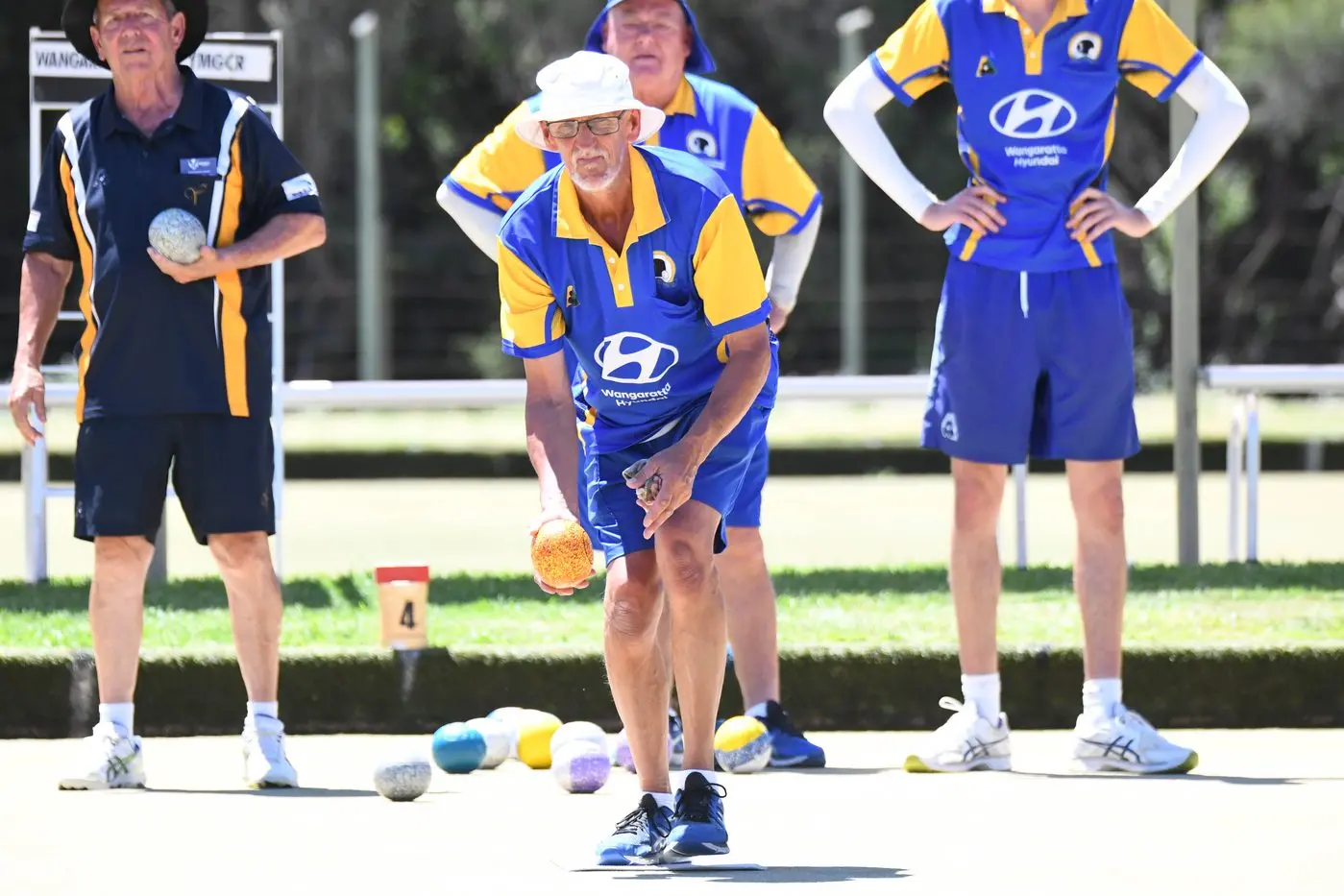 READY TO ROLL: Brian Challman prepares to send down a bowl. PHOTOS: Kurt Hickling