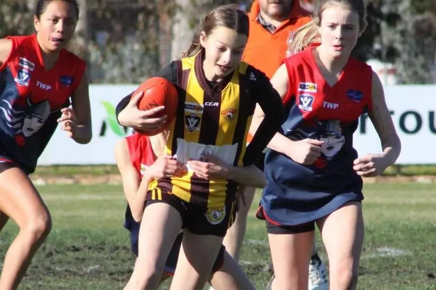 DEBUTANTE: Sophia Pasquali played her first game for Rovers in the under 14s, and also lined up in the under 17s.