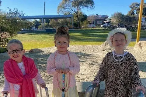 TIMELESS CELEBRATION: Appin Park foundation students Willow Tsamados, Rosie Cook and Leilani Gilding were among those celebrating 100 days of learning.