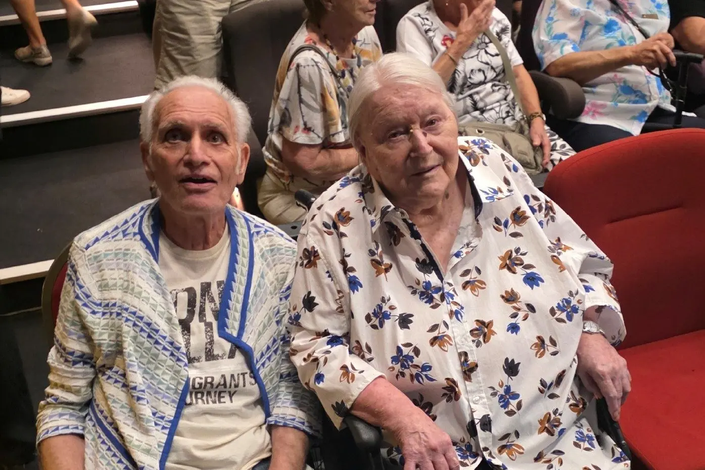 Manfred and Mandy Reich at their son\\'s sellout  presentation at WPACC of his documentary \\u201CBonegilla-The migrant\\u2019s journey\\u201D.