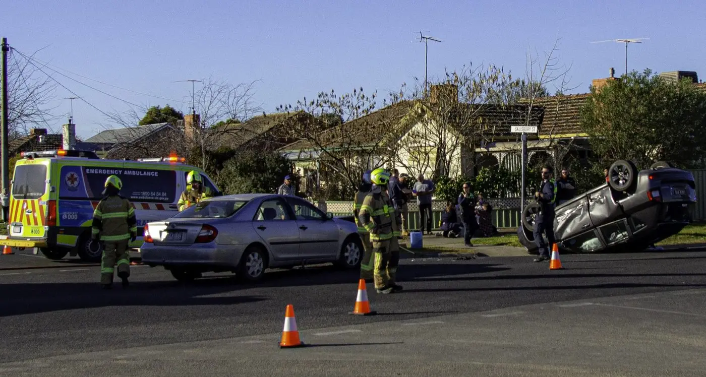 Baby, child hospitalised in collision