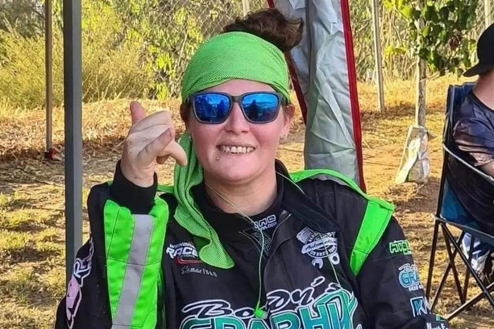 COOL CUSTOMER: Bianca Ballantyne chills out at a raceway meeting.