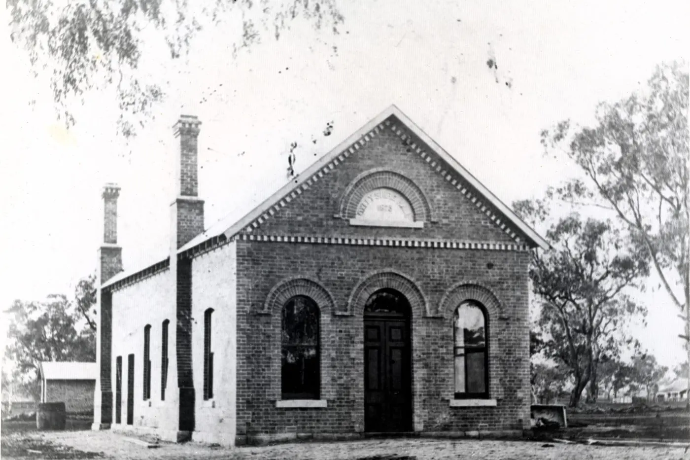 NEWLY CONSTRUCTED: When it was first built in 1875 for Oxley Shire business, the Oxley Shire Hall had no side wings.