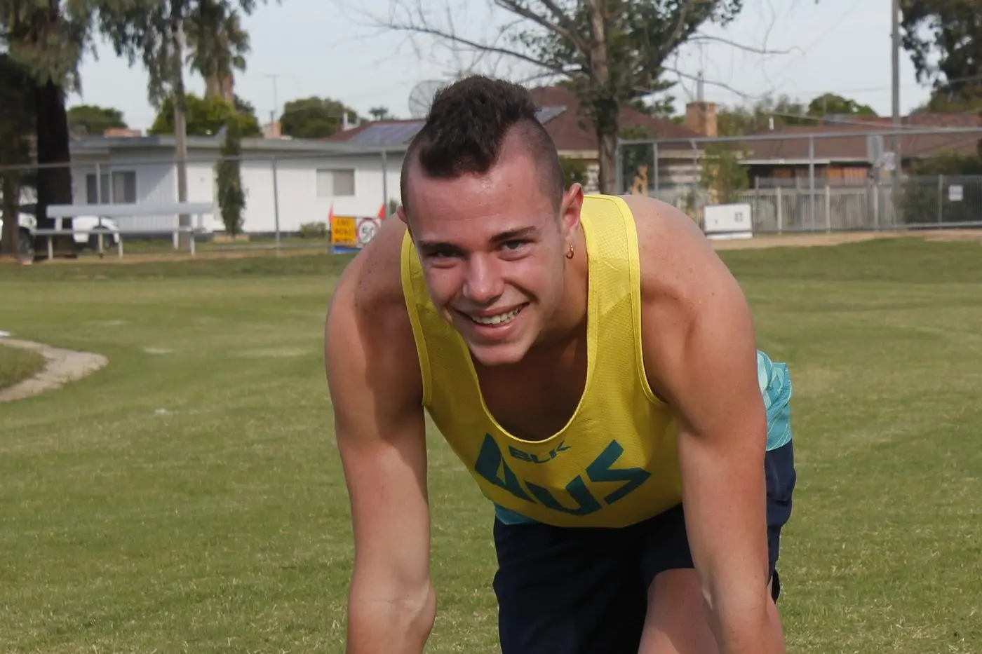 RISING FAST: Jack Boulton in preparation for last year\\'s Wangaratta Gift. The talented athlete will be back again this year.