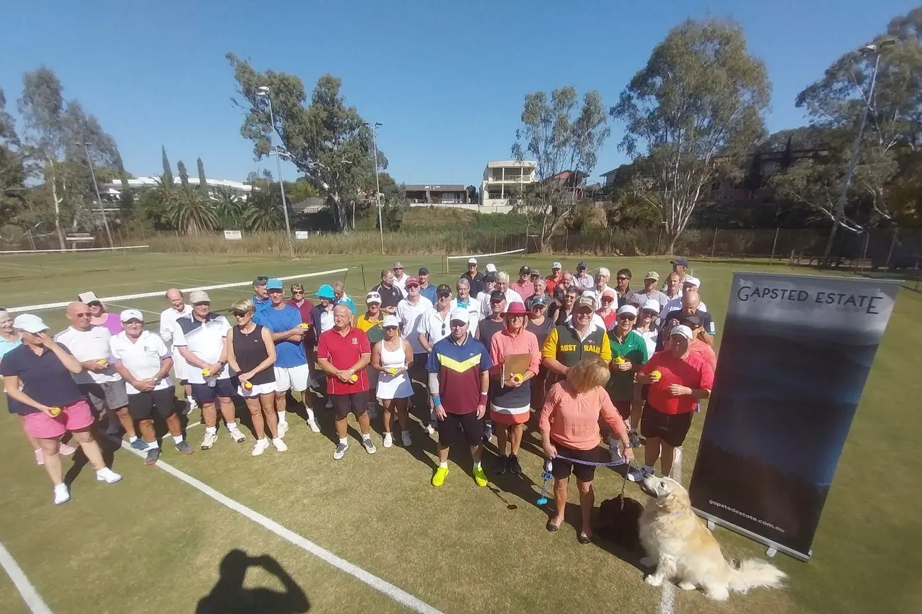 LET\\'S PLAY: A group of 53 players descended on the Merriwa Park courts for the North East seniors tournament. PHOTOS: David Godkin