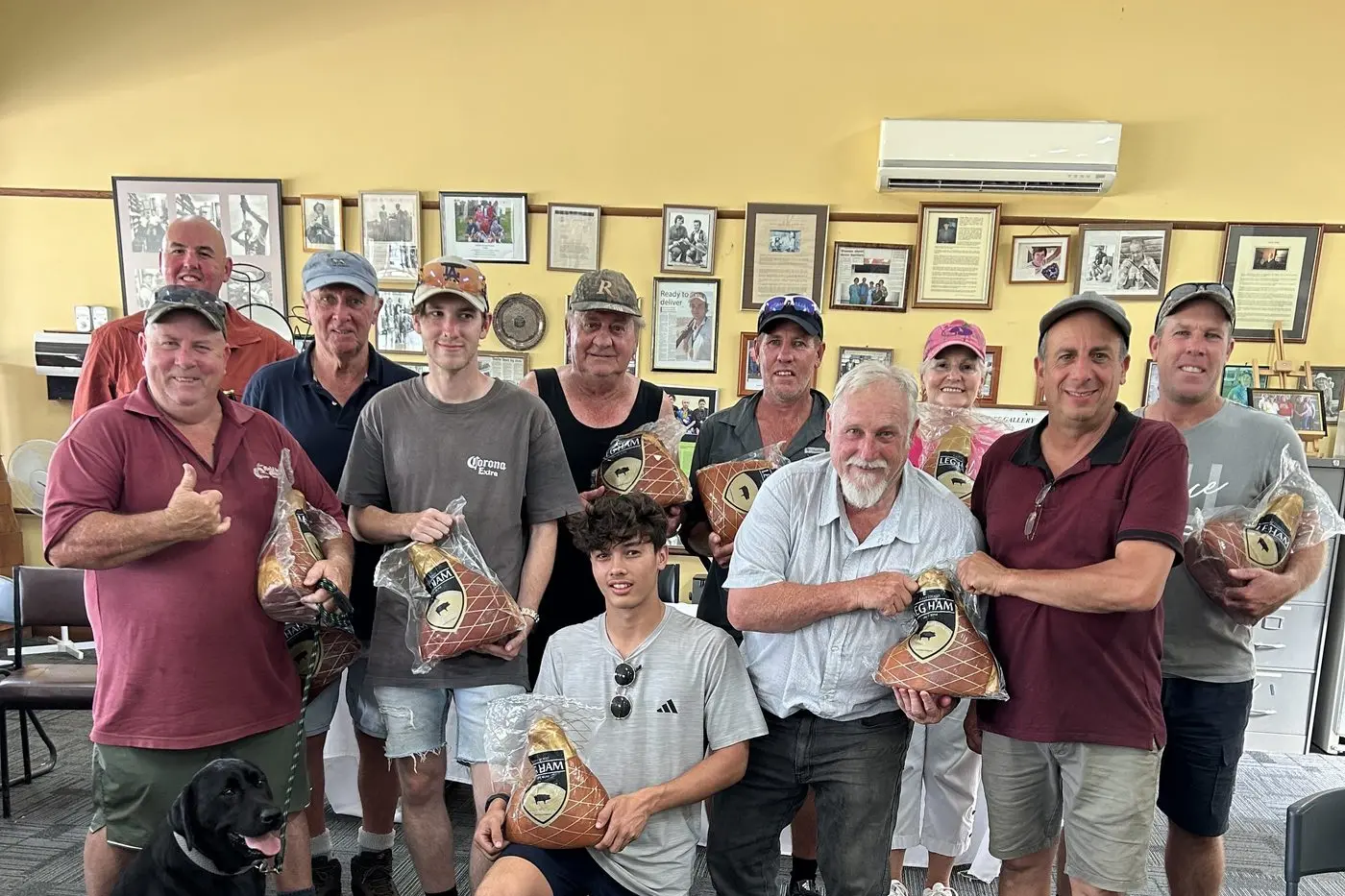 HAMS AWAY: The trophies for the club\\'s final shoot were some delicious hams.