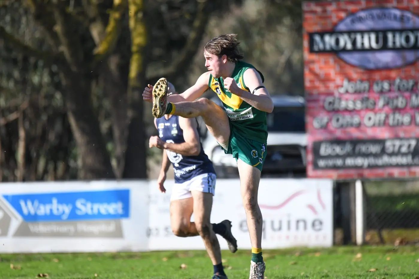 ON THE HOP: George Hearn and Moyhu take on Greta at home tomorrow to begin their 2024 )&K season. PHTO: Kurt Hickling