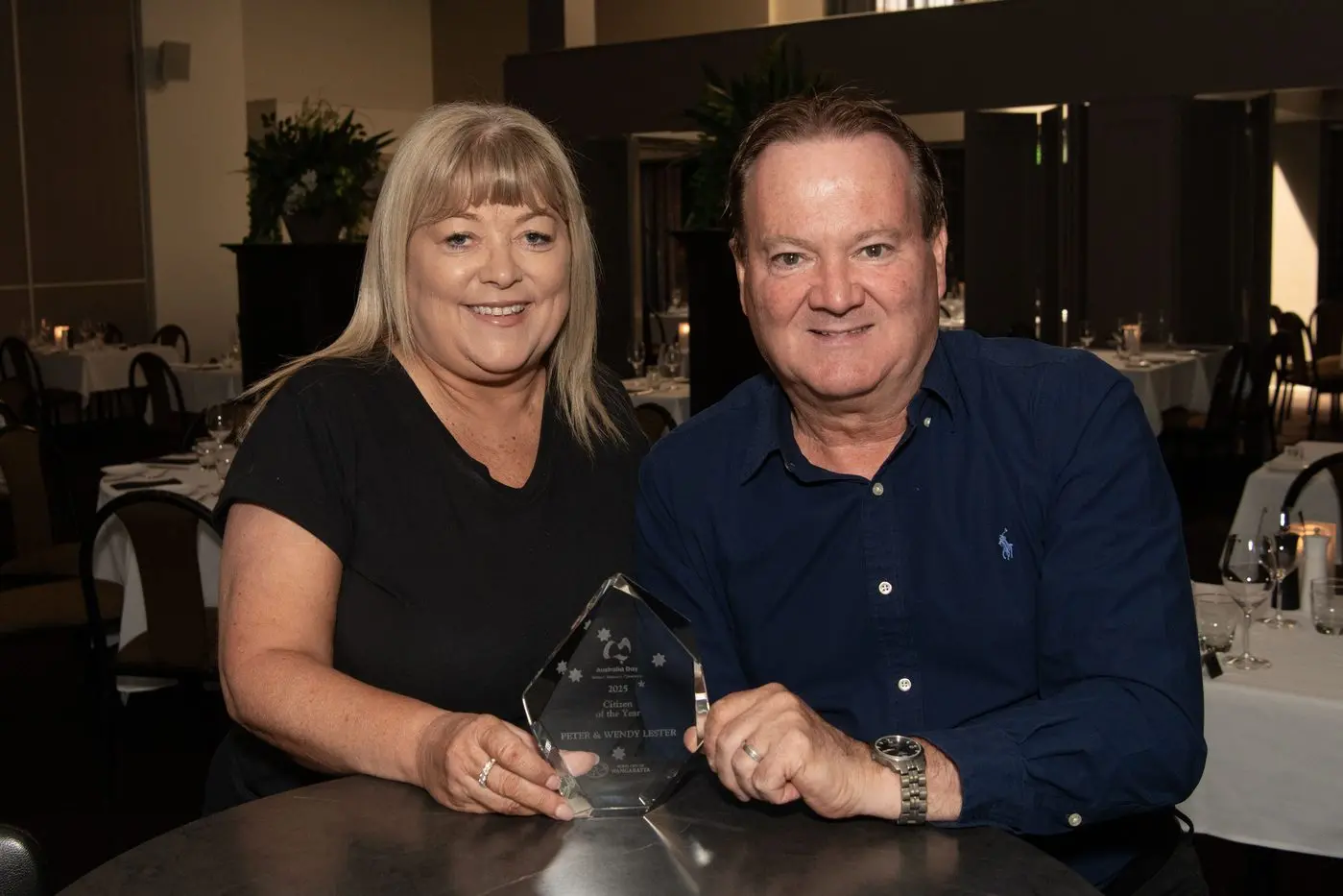 PART OF THE COMMUNITY: Wendy and Peter Lester encourage volunteerism among their staff at Quality Hotel Wangaratta Gateway.  PHOTO: Kurt Hickling