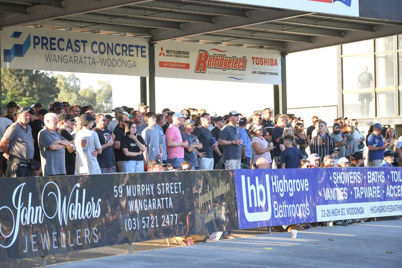 SHOULDER TO SHOULDER: A strong crowd of about 4000 people was estimated to attend the Good Friday derby between the Magpies and Rovers at the Wangaratta Showgrounds. PHOTO: Kurt Hickling