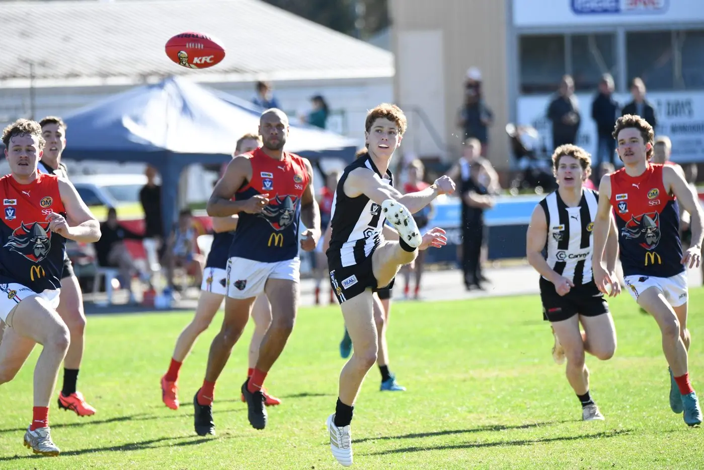 GOLDEN DEBUT: Joe Berry booted four goals on debut as Wangaratta downed Wodonga Raiders. PHOTOS: Kurt Hickling